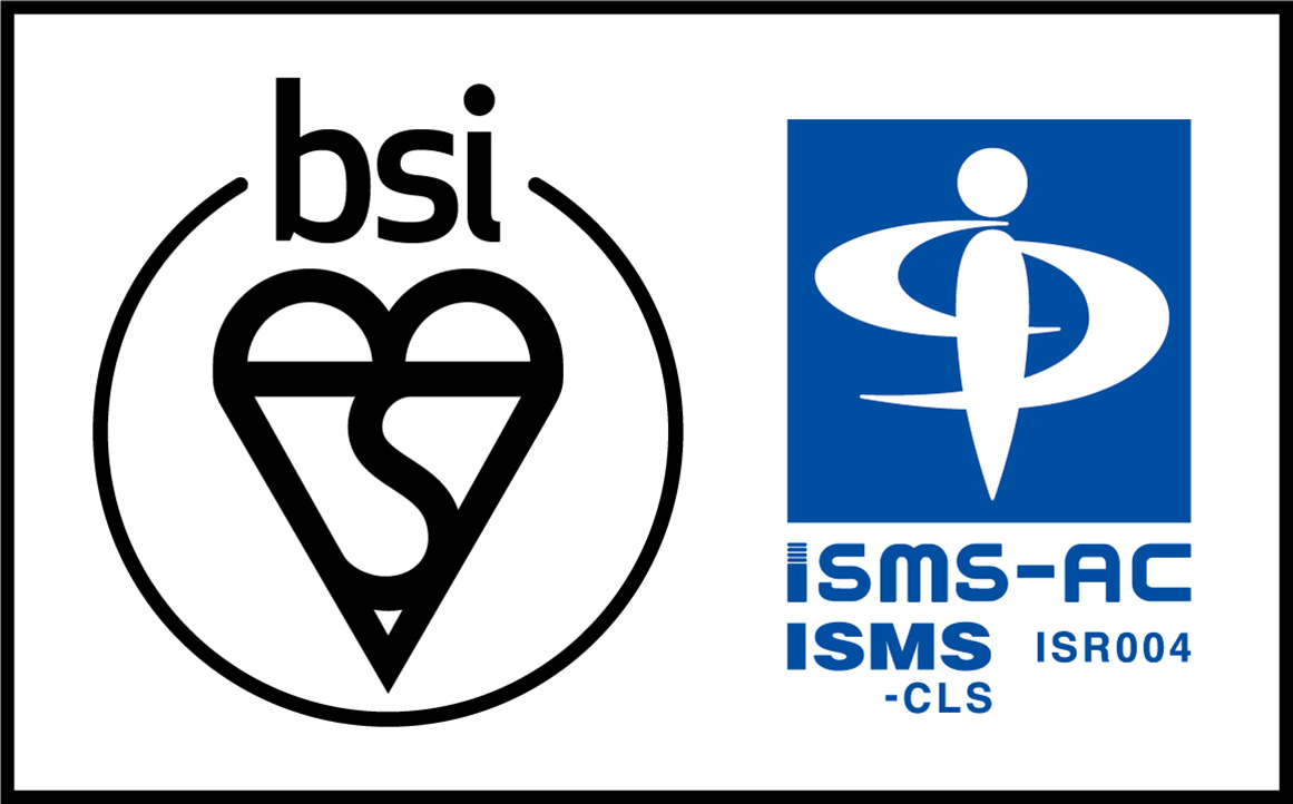 ISO/IEC 27017およびISO 27001の認証マーク